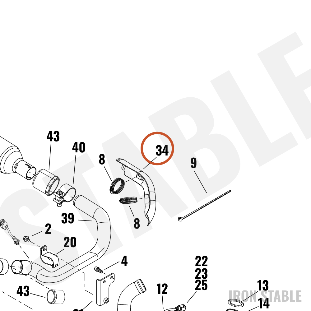 Harley-Davidson Shield, Exhaust, Crossover, Scchrm