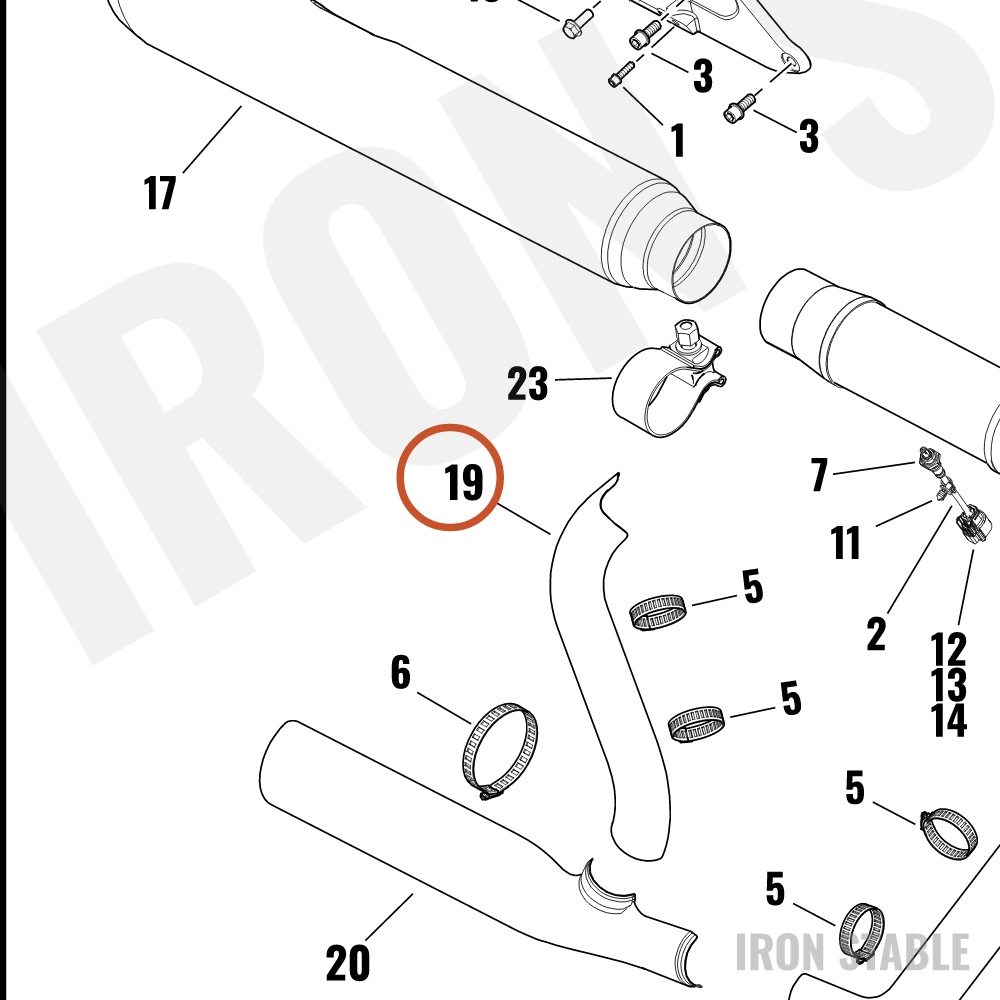 Harley-Davidson Shield, Exhaust, Rear, Black