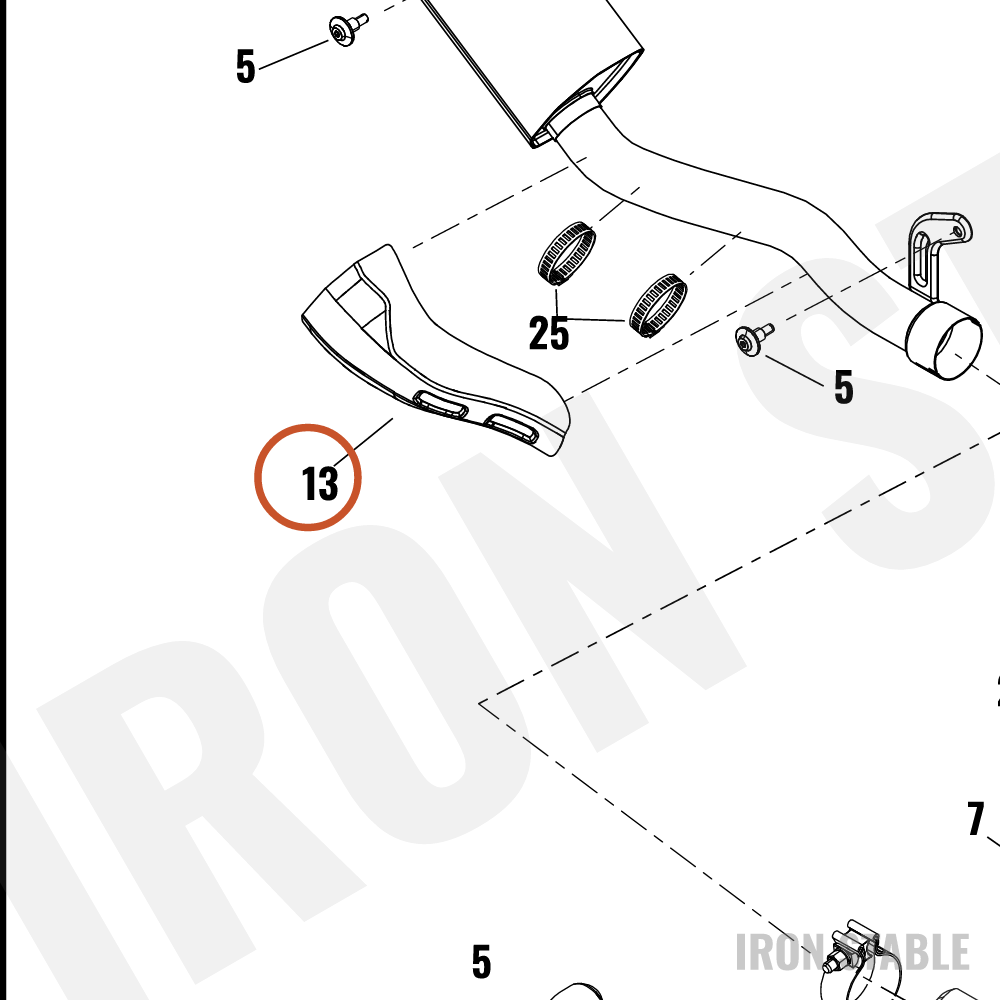Harley-Davidson Shield, Exhaust, Muffler, Blk