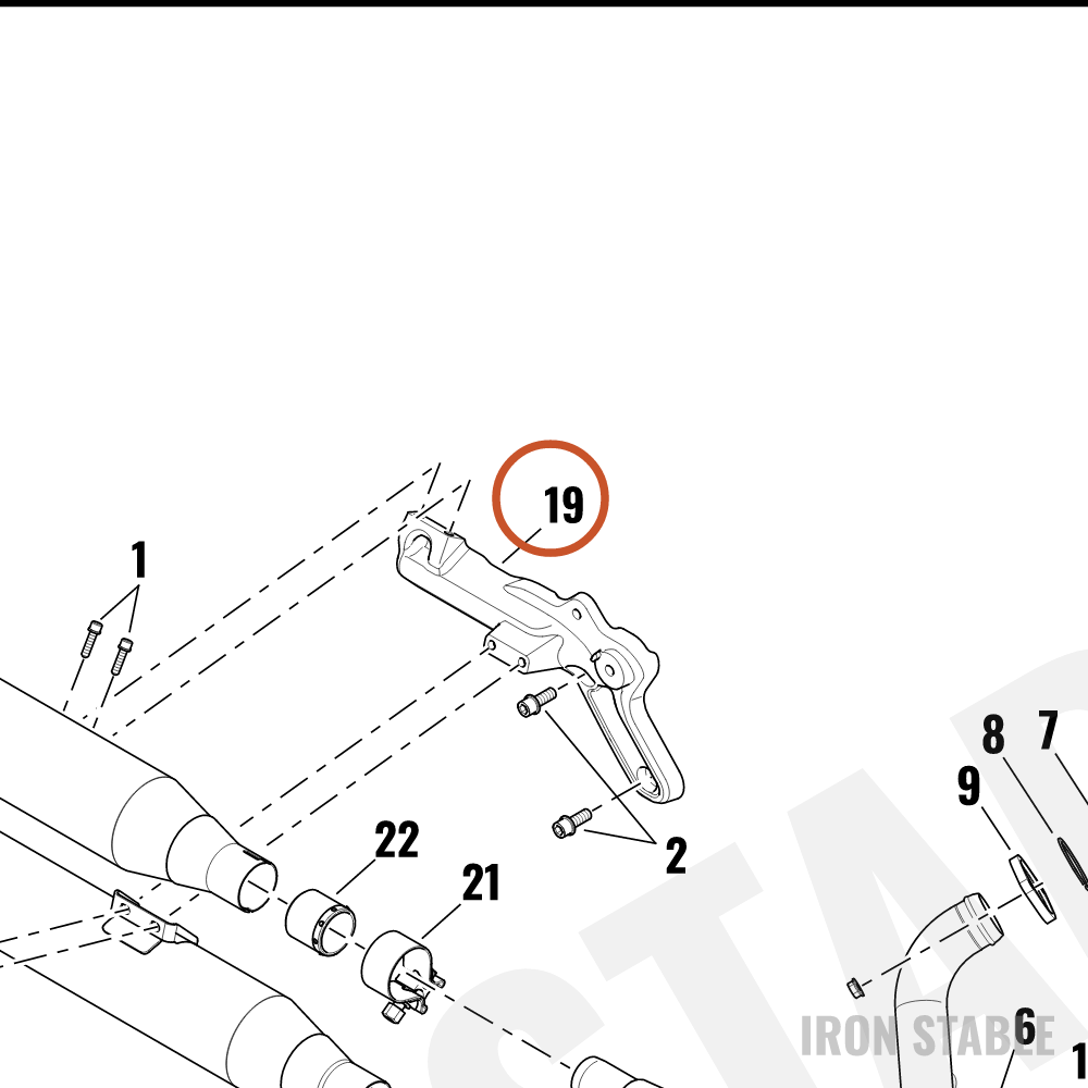 Harley-Davidson Bracket, Exhaust Mt, Wide