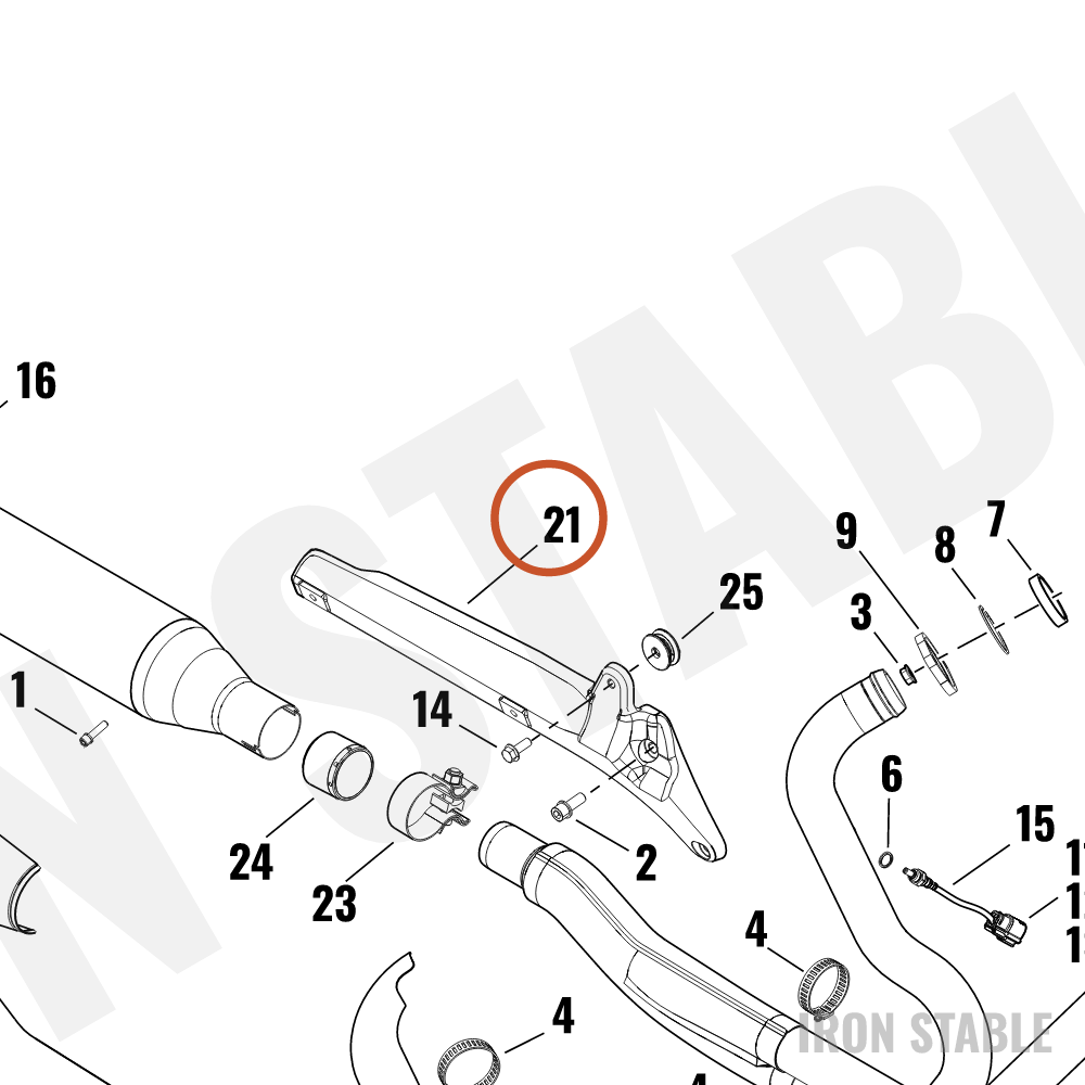 Harley-Davidson Bracket, Exhaust Mt, Muffler