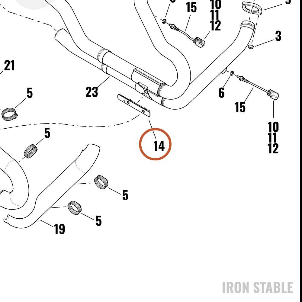 Harley-Davidson Bracket, Exhaust Mt, Shield, Ctd