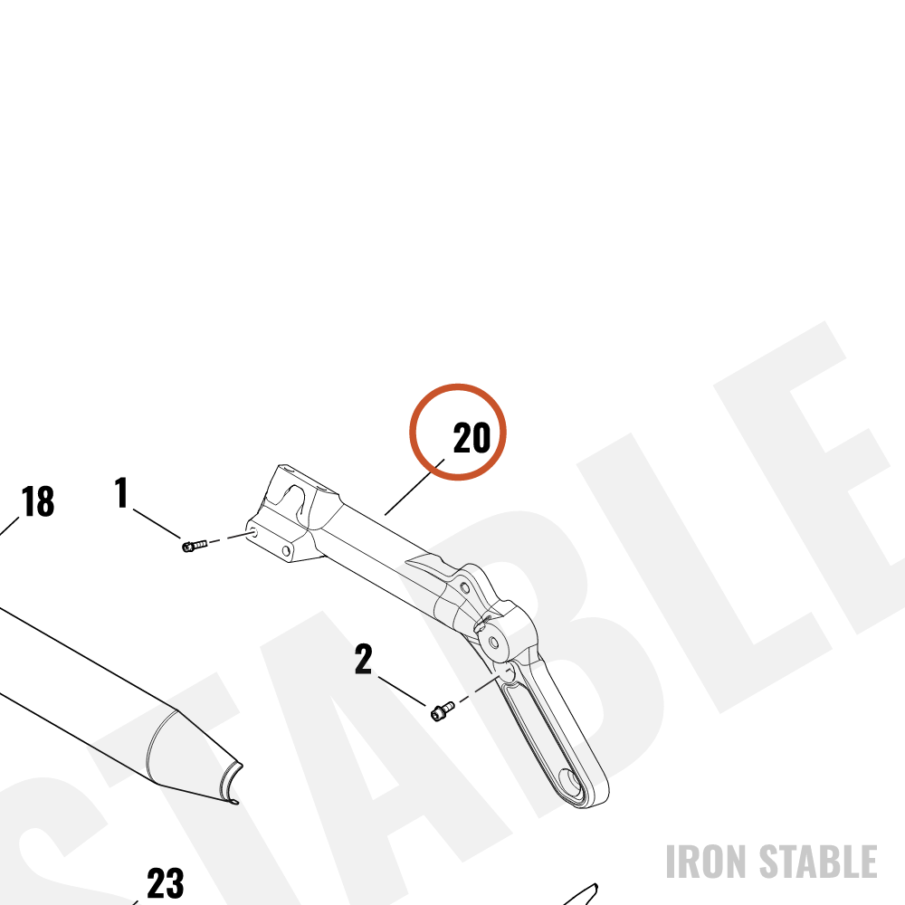 Harley-Davidson Bracket, Exhaust Mt, Rear Sweep Narrow