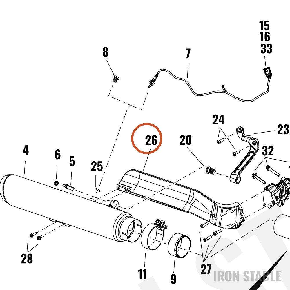 Harley-Davidson Bracket, Exhaust Mt, Engine To Muf Supp