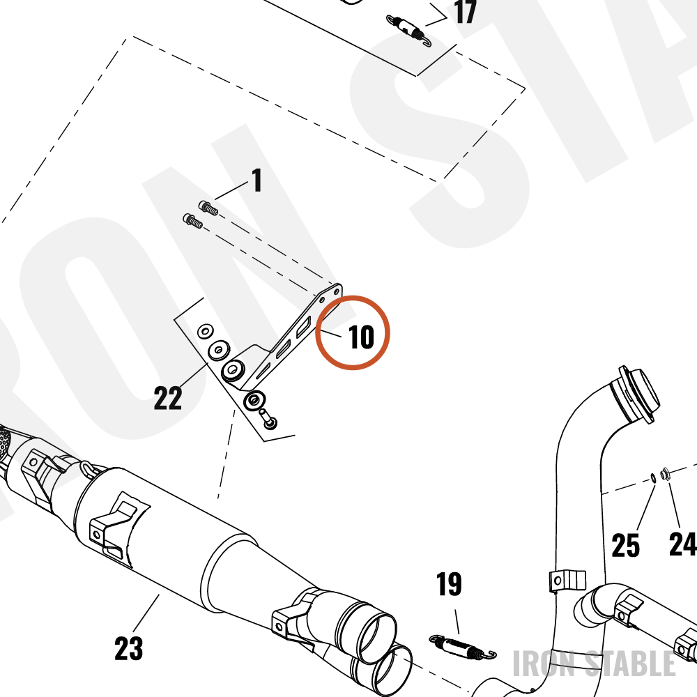 Harley-Davidson Bracket, Exhaust Mt, 131rr