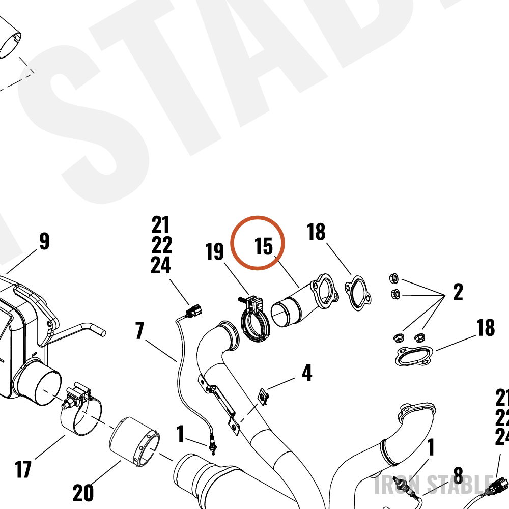 Harley-Davidson Header, Port Extension, Rr