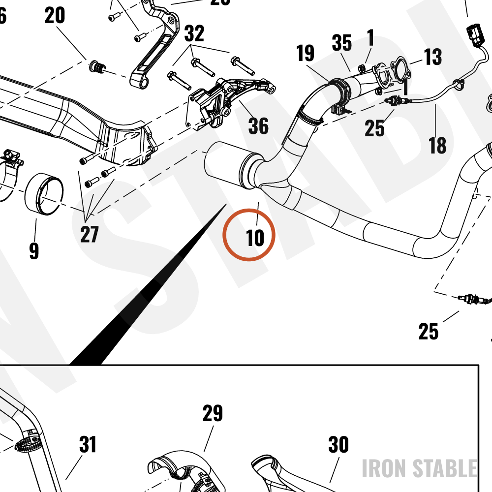 Harley-Davidson Sub-Assembly, Exhaust Pipe, Front, Weldme