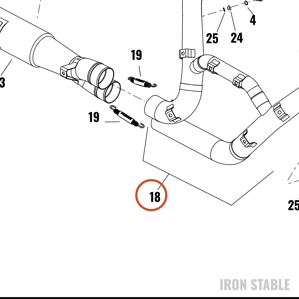 Harley-Davidson Sub-Assembly, Exhaust Pipe, Header, 131rr