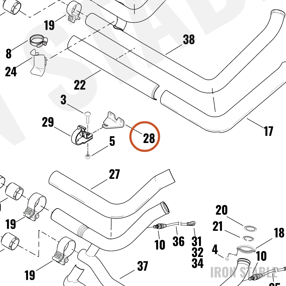 Harley-Davidson Bracket, Exhaust Pipe