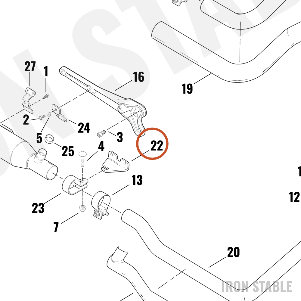 Harley-Davidson Bracket, Exhaust Pipe
