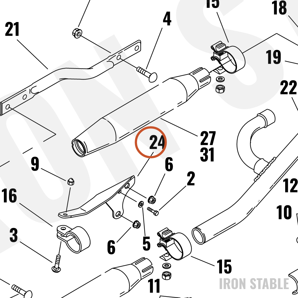 Harley-Davidson Bracket, Muffler