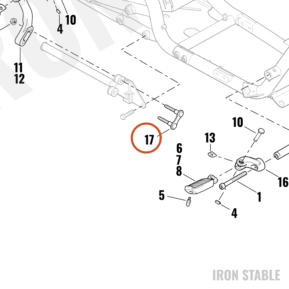 Harley-Davidson Stud Plate, Mflr Mnt