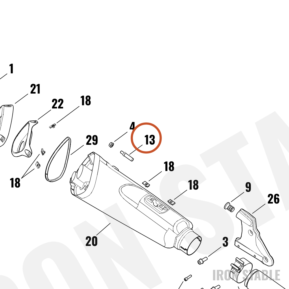 Harley-Davidson Pin, Mflr Bracket