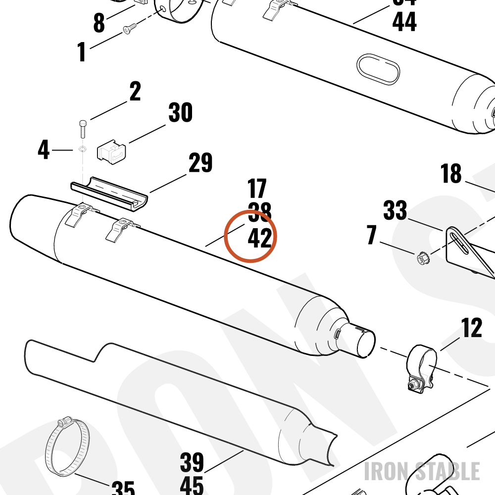 Harley-Davidson Muffler Assembly, Rh/Cat/Chrome/Hdi