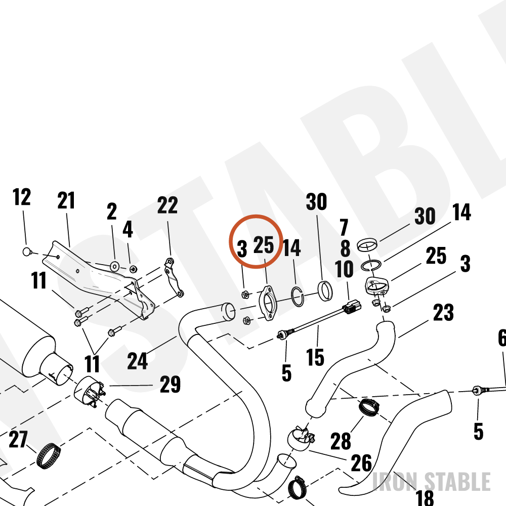 Harley-Davidson Flange, Exhaust Pipe