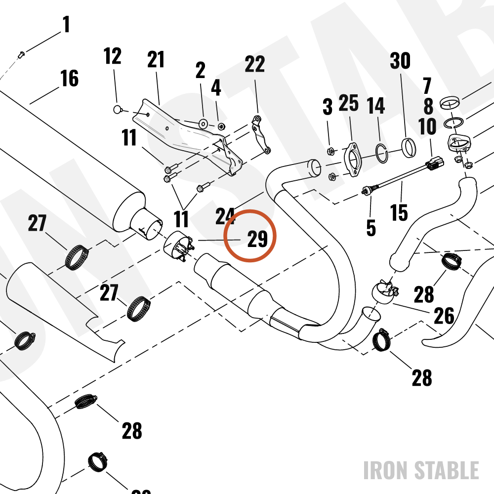 Harley-Davidson Clamp, Muffler