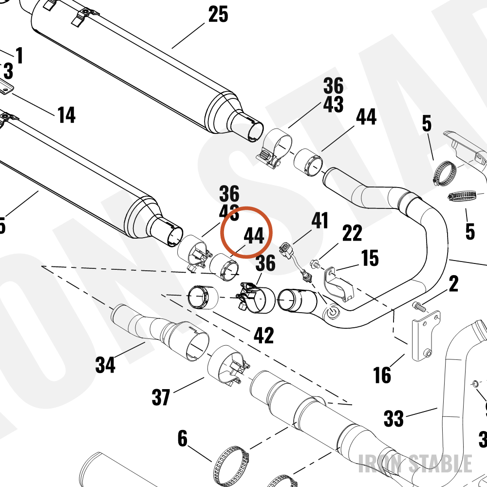 Harley-Davidson Gasket, Exhaust, Muffler-Header