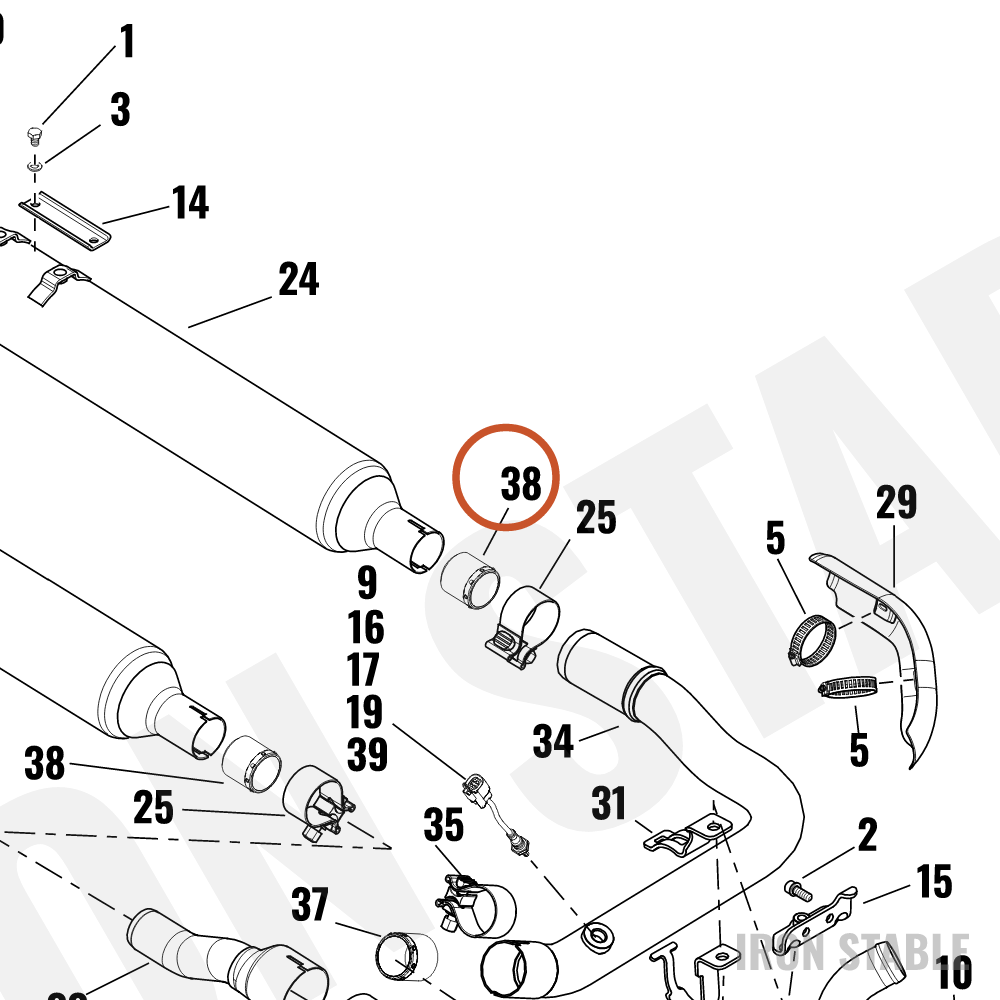 Harley-Davidson Gasket, Exhaust, Muffler-Header