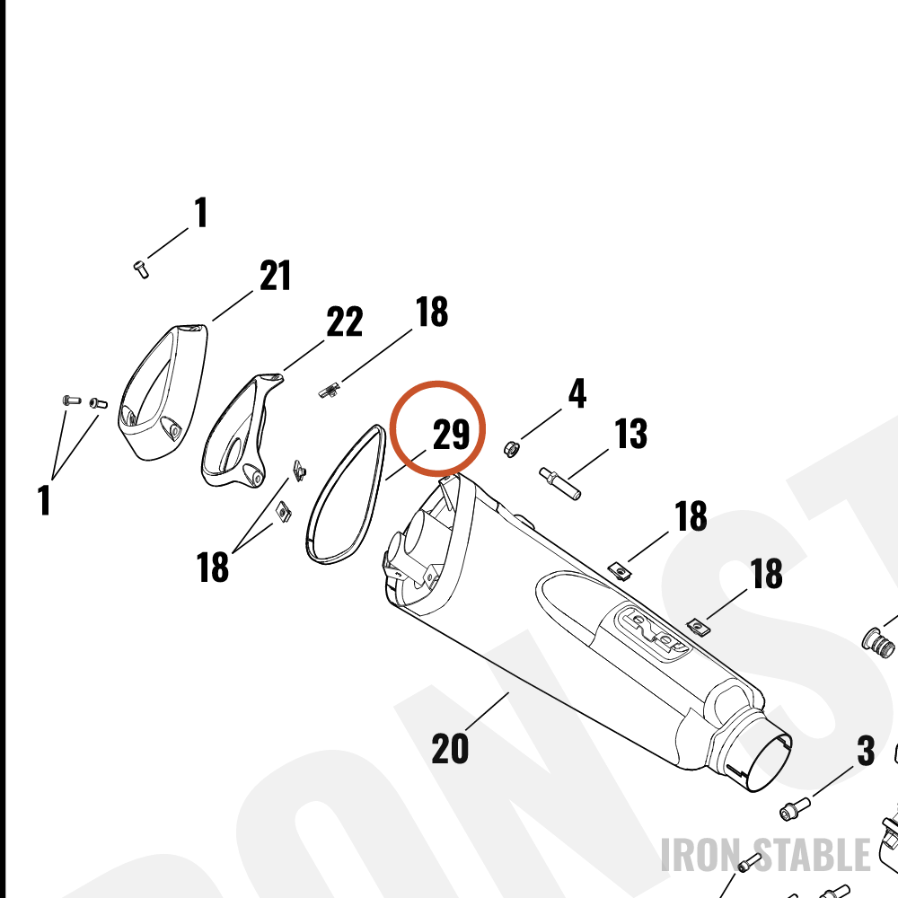 Harley-Davidson Gasket, Exhaust, End Cap