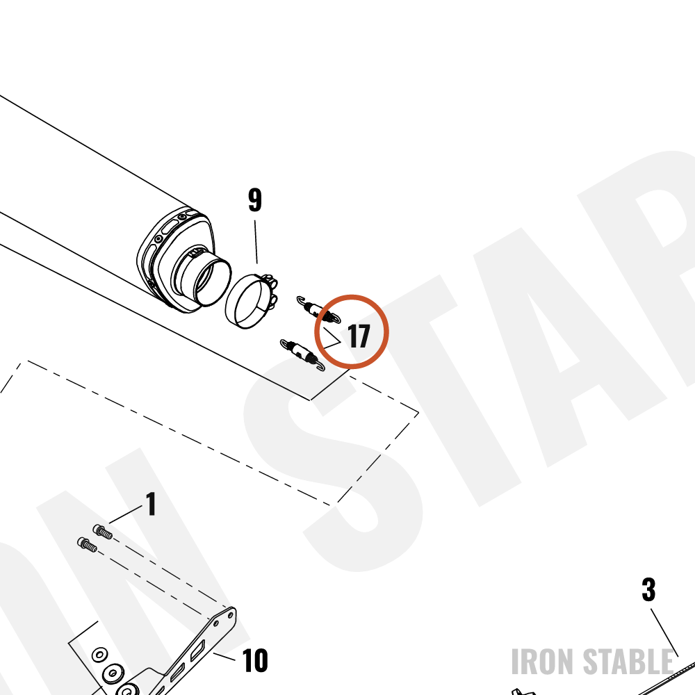 Harley-Davidson Clamp, Exhaust, Spring