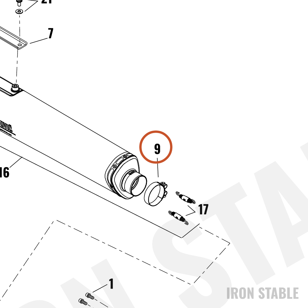 Harley-Davidson Clamp, Exhaust, 131rr