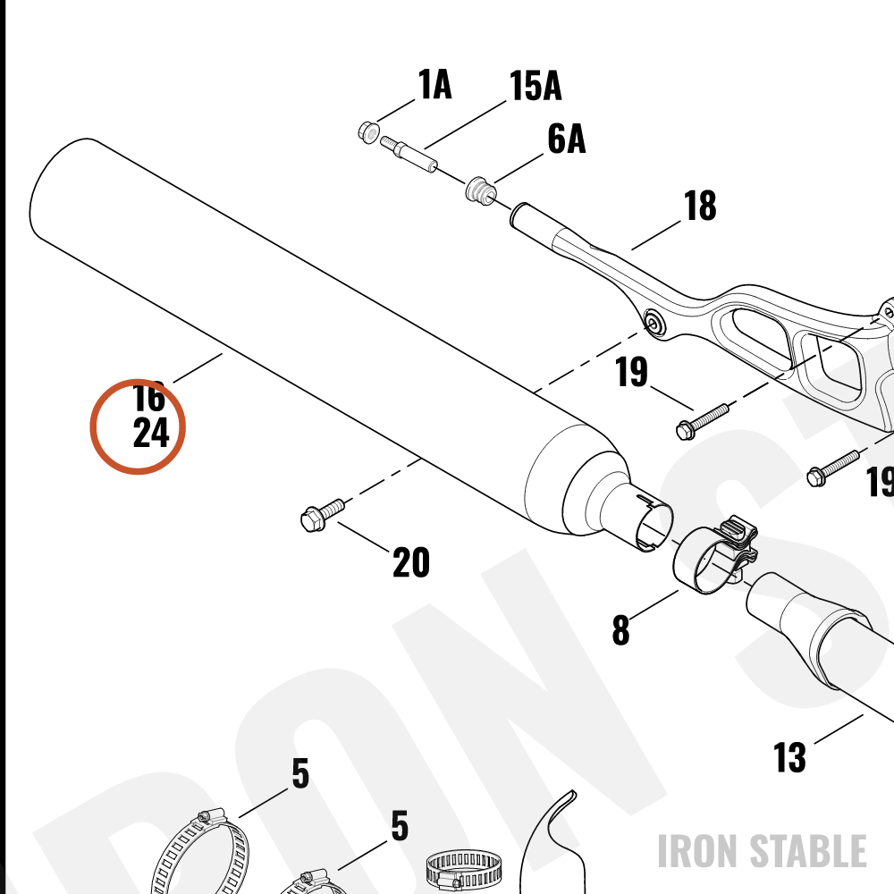 Harley-Davidson Muffler Assembly, Chrome/Hdi