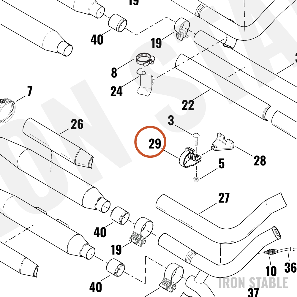 Harley-Davidson Clamp Assembly, Exhaust Pipe