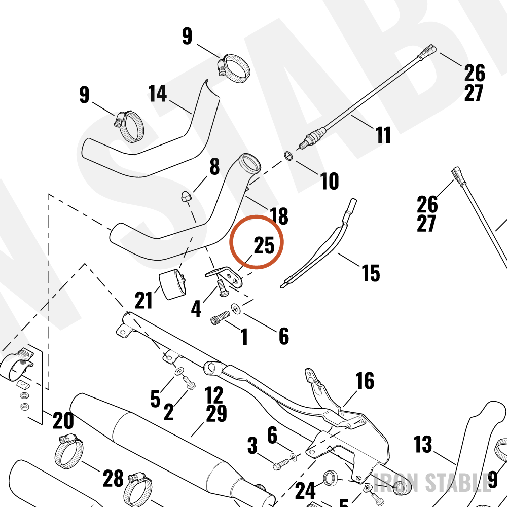 Harley-Davidson Bracket, Exhaust Pipe