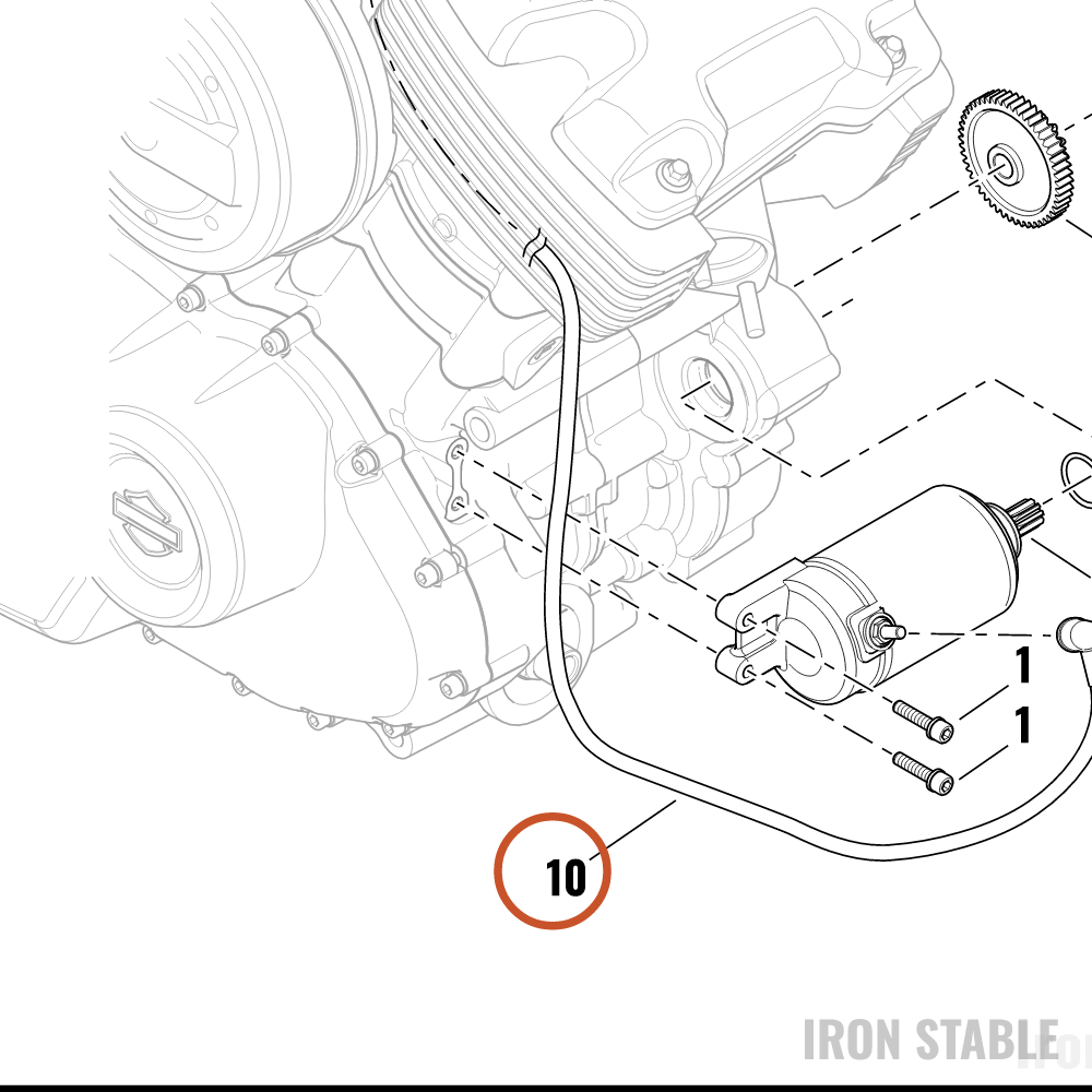 Harley-Davidson Cable Assembly, Solenoid-To-Starter