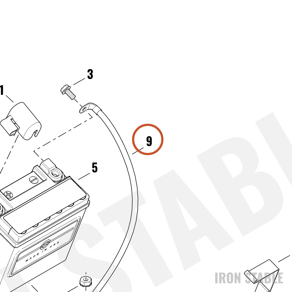 Harley-Davidson Battery Cable, Negative