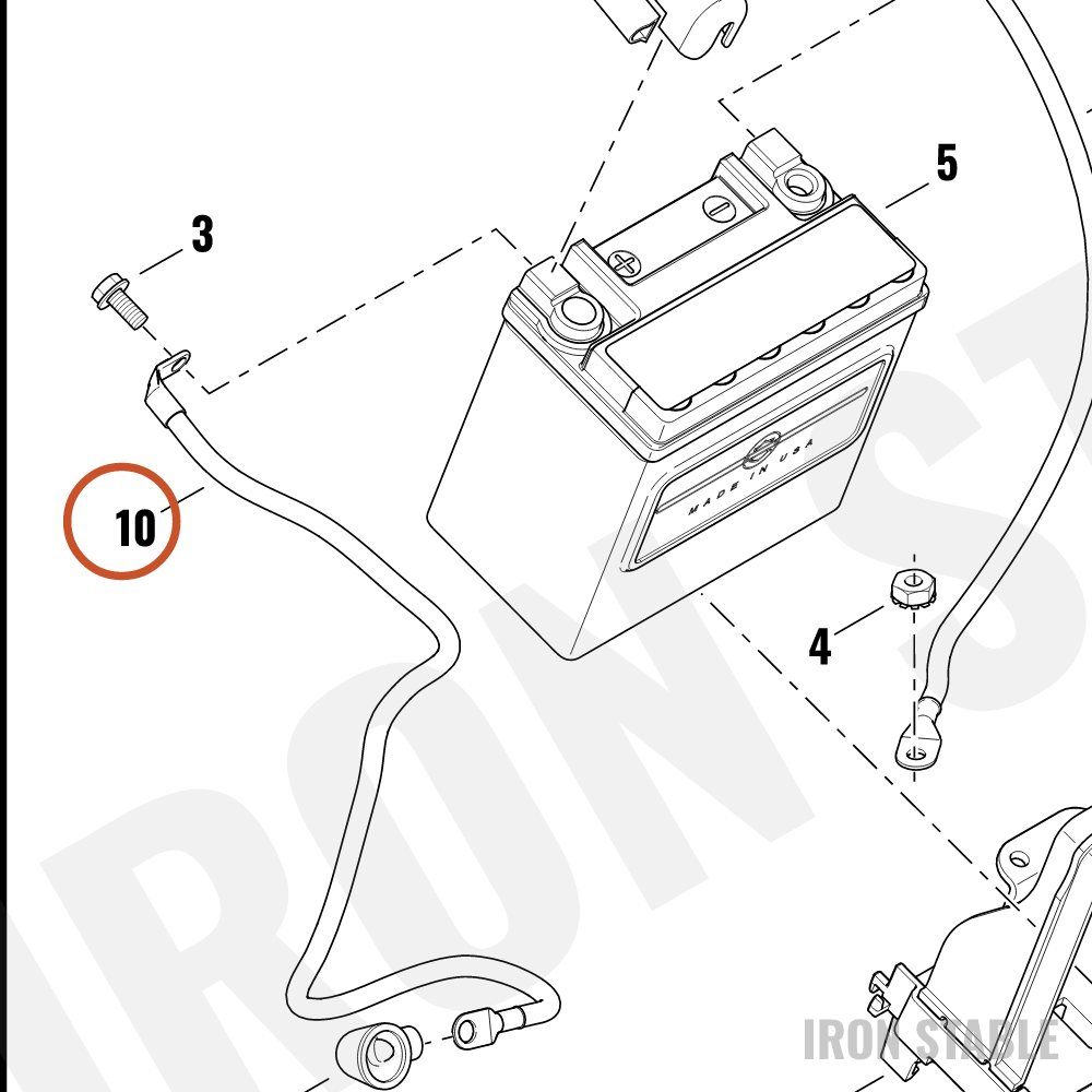 Harley-Davidson Battery Cable Assembly Pos To Star