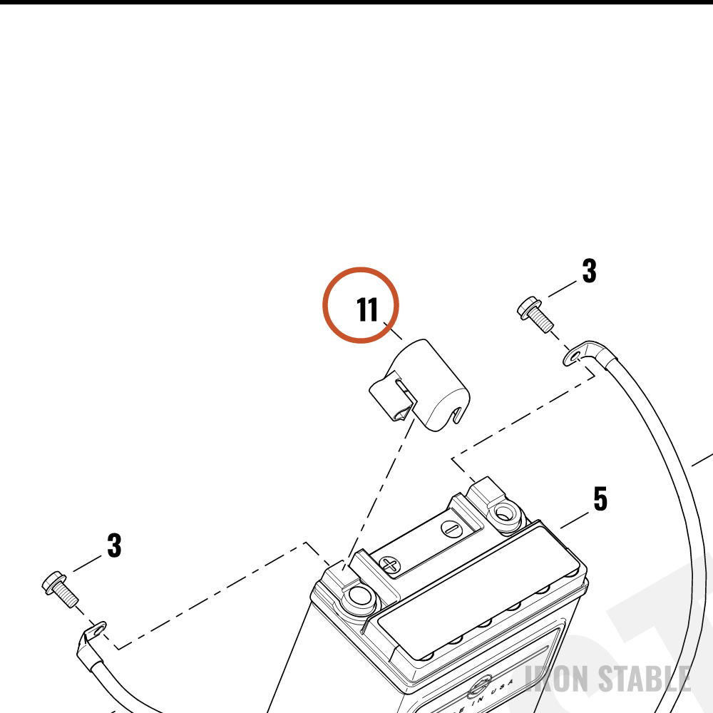 Harley-Davidson Boot, Positive Battery Cable