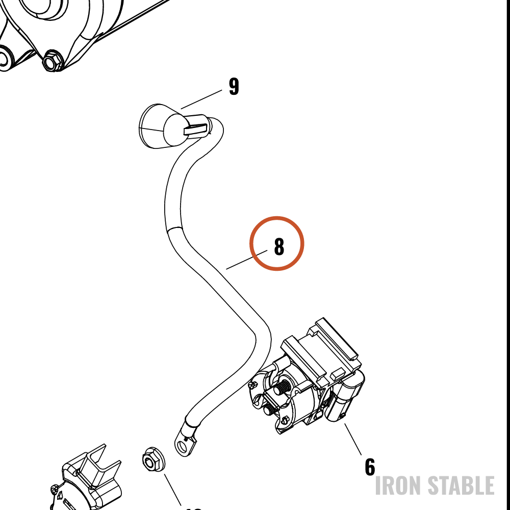 Harley-Davidson Cable, Pos Bat, Solenoid To Star