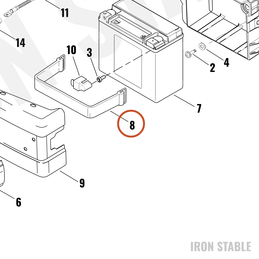 Harley-Davidson Strap Assembly, Battery