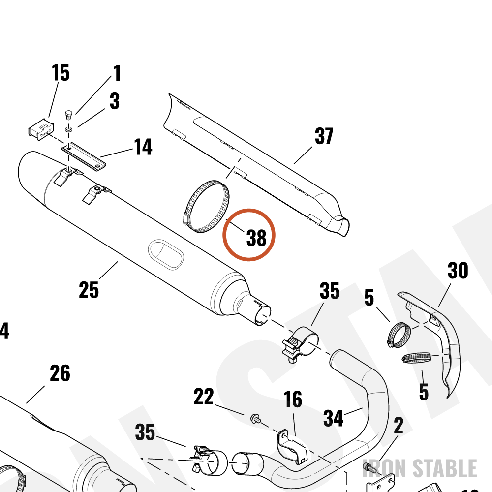 Harley-Davidson Clamp, Hose, X