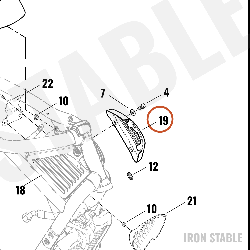 Harley-Davidson Sidecover, Lh/Front, Primed