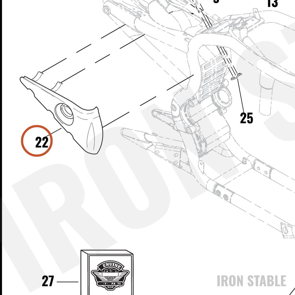 Harley-Davidson Sidecover Assembly, Rh/Rr