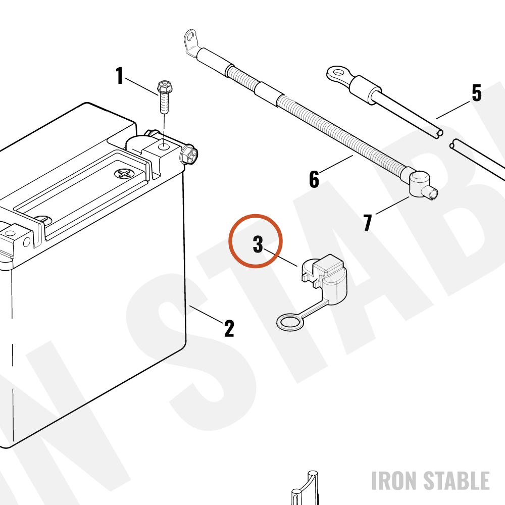 Harley-Davidson Cover, Pos Battery Terminal