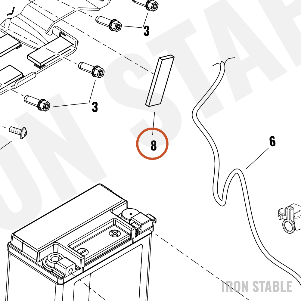 Harley-Davidson Pad, Bat, Rear