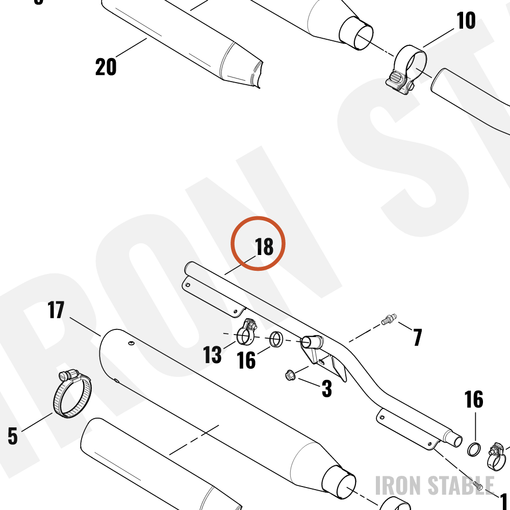 Harley-Davidson Tube Assembly, Intr'cnct/Suprt, Black