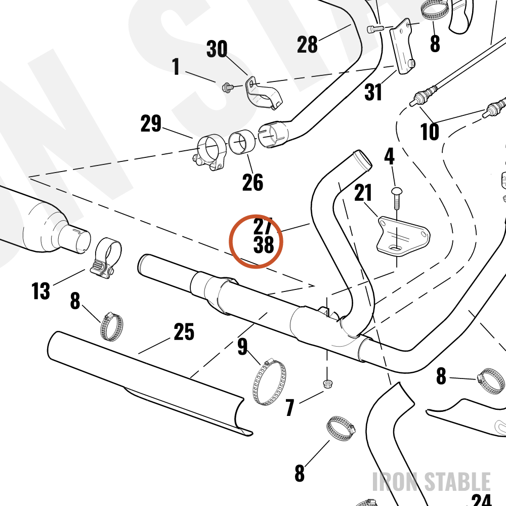 Harley-Davidson Weldment-Exhaust Pipe, Cat, Chrome