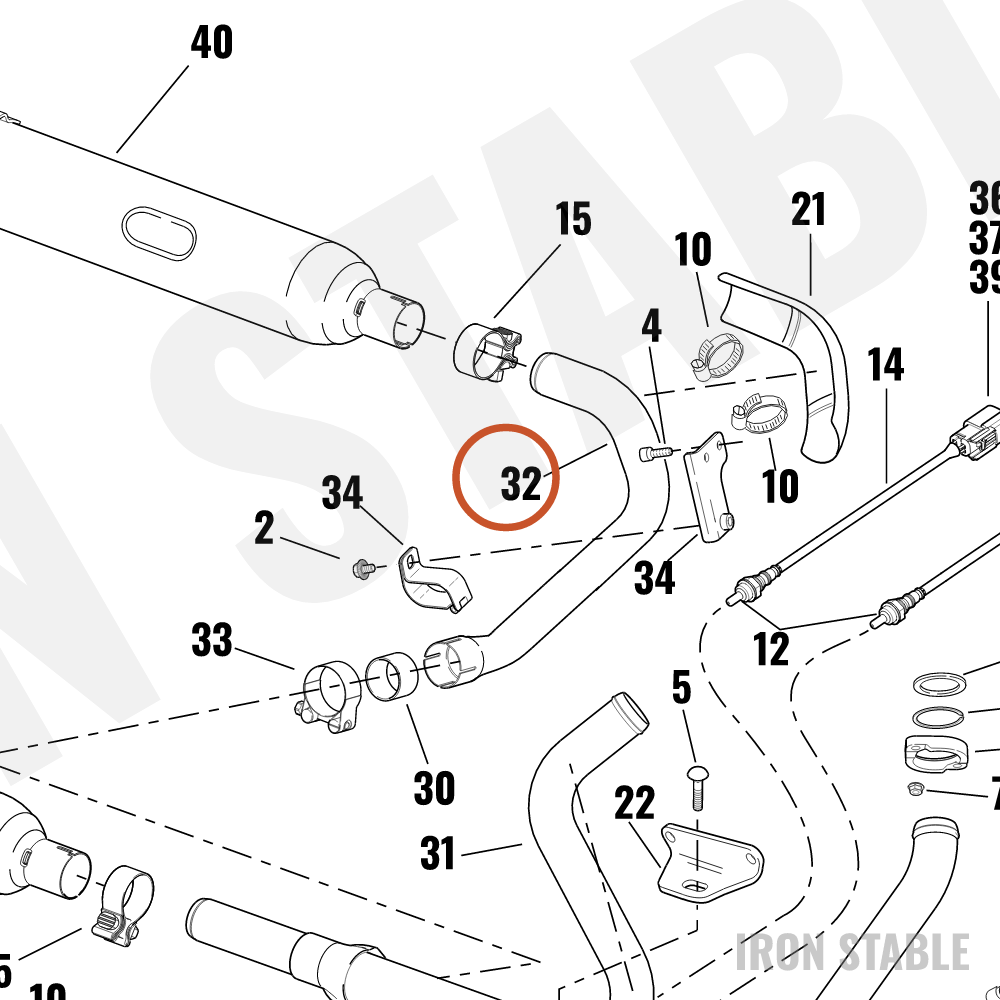 Harley-Davidson Exhaust Pipe, Lh, Rr/Chrome