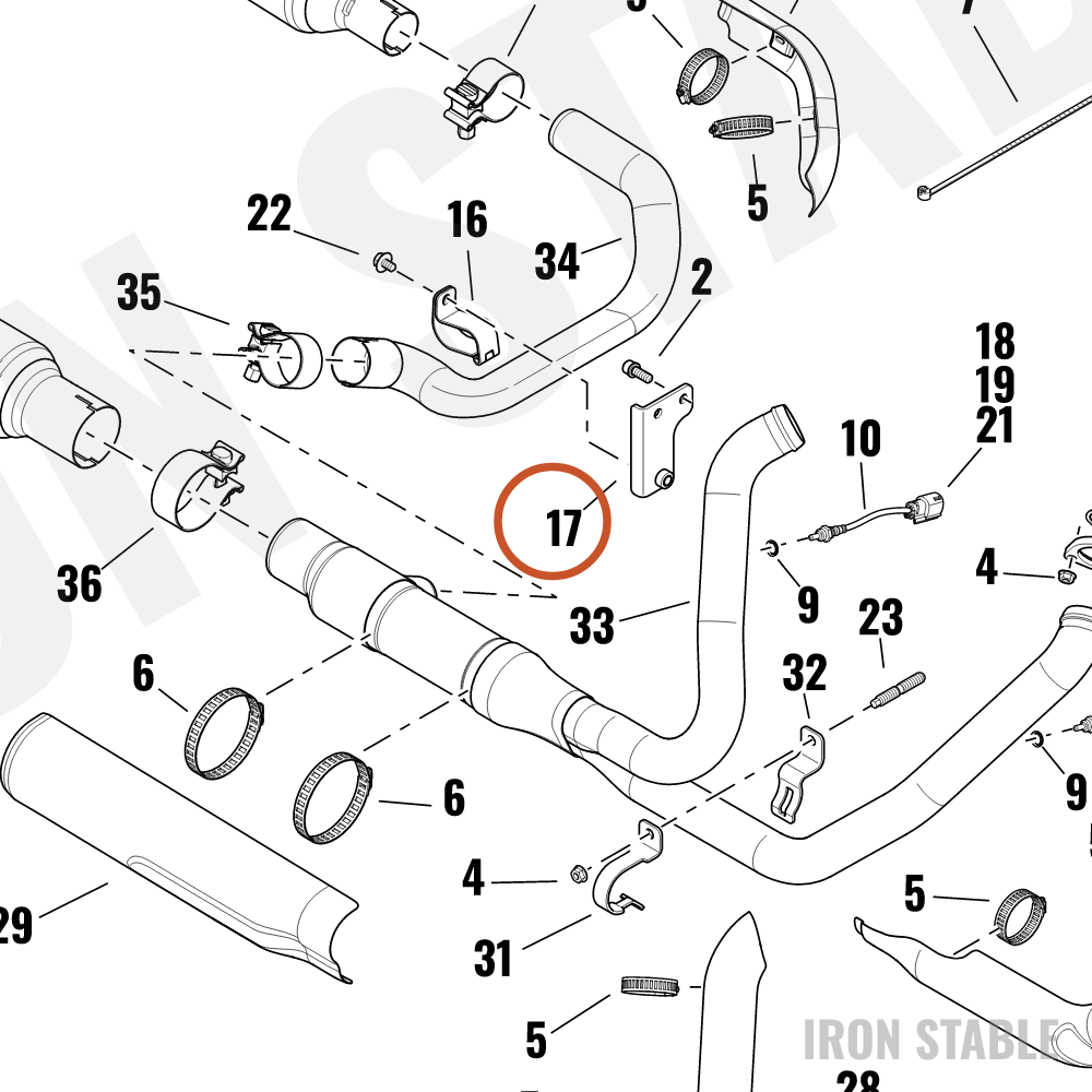 Harley-Davidson Bracket, Exhaust Mt, X