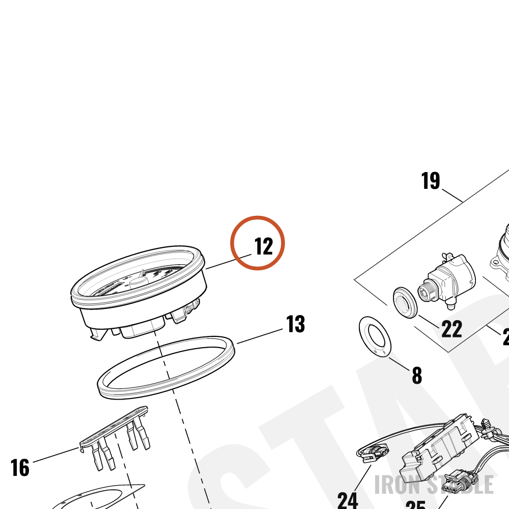 Harley-Davidson Speedo, 5/Mph/Calib, Blk-Ss