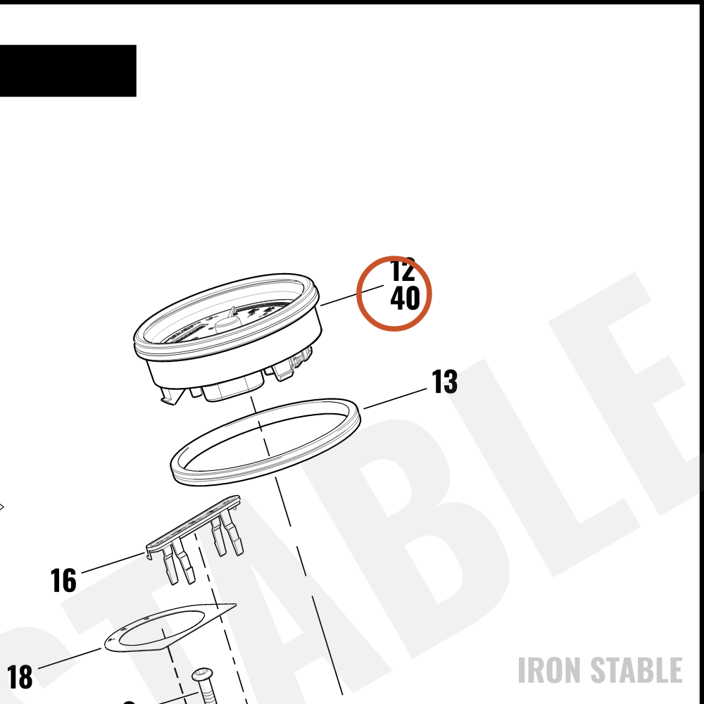 Harley-Davidson Speedo, 5/Kph/Calib, Blk/Ss