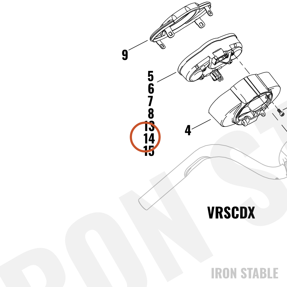 Harley-Davidson Instr Cluster, Kph