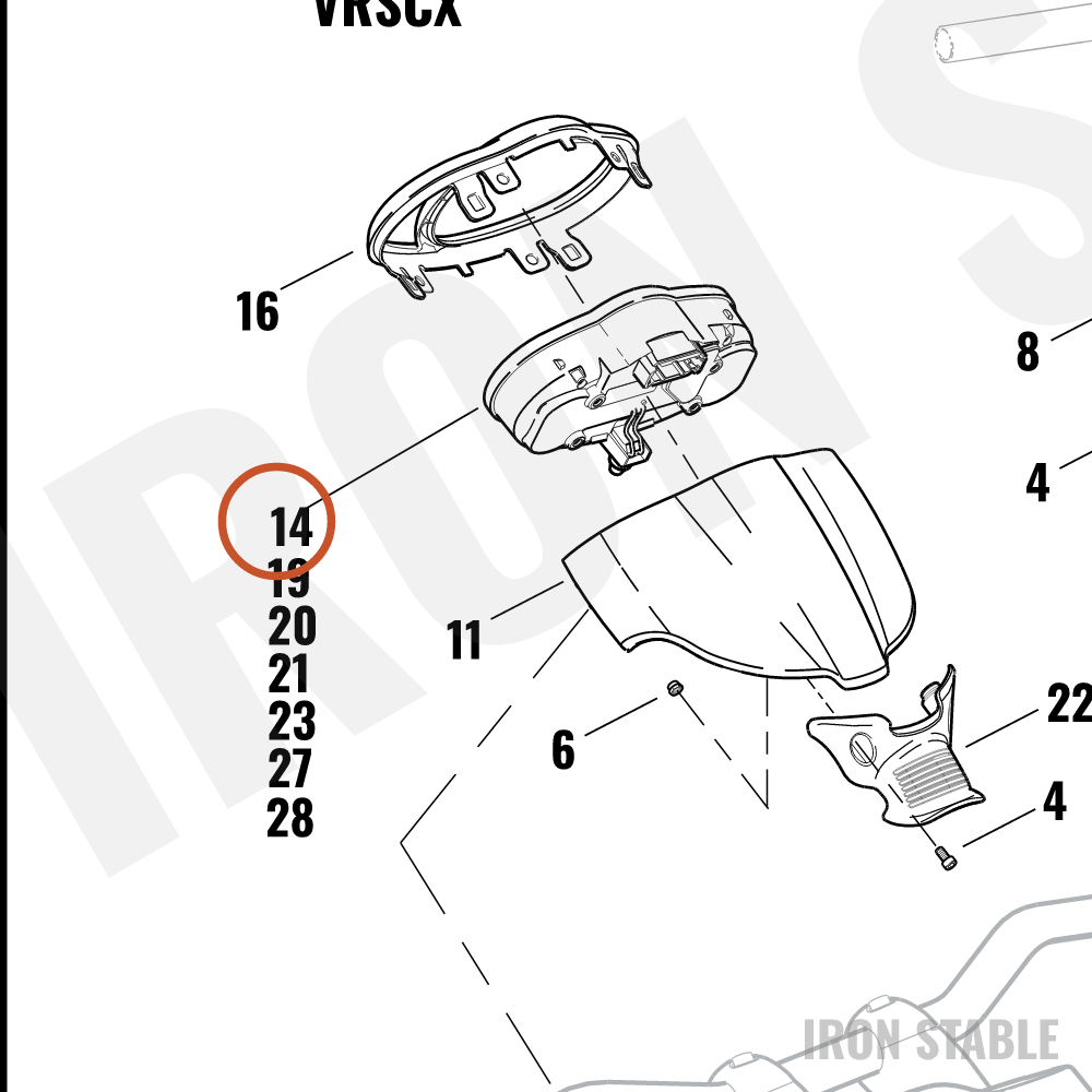 Harley-Davidson Instrument Cluster, Mph