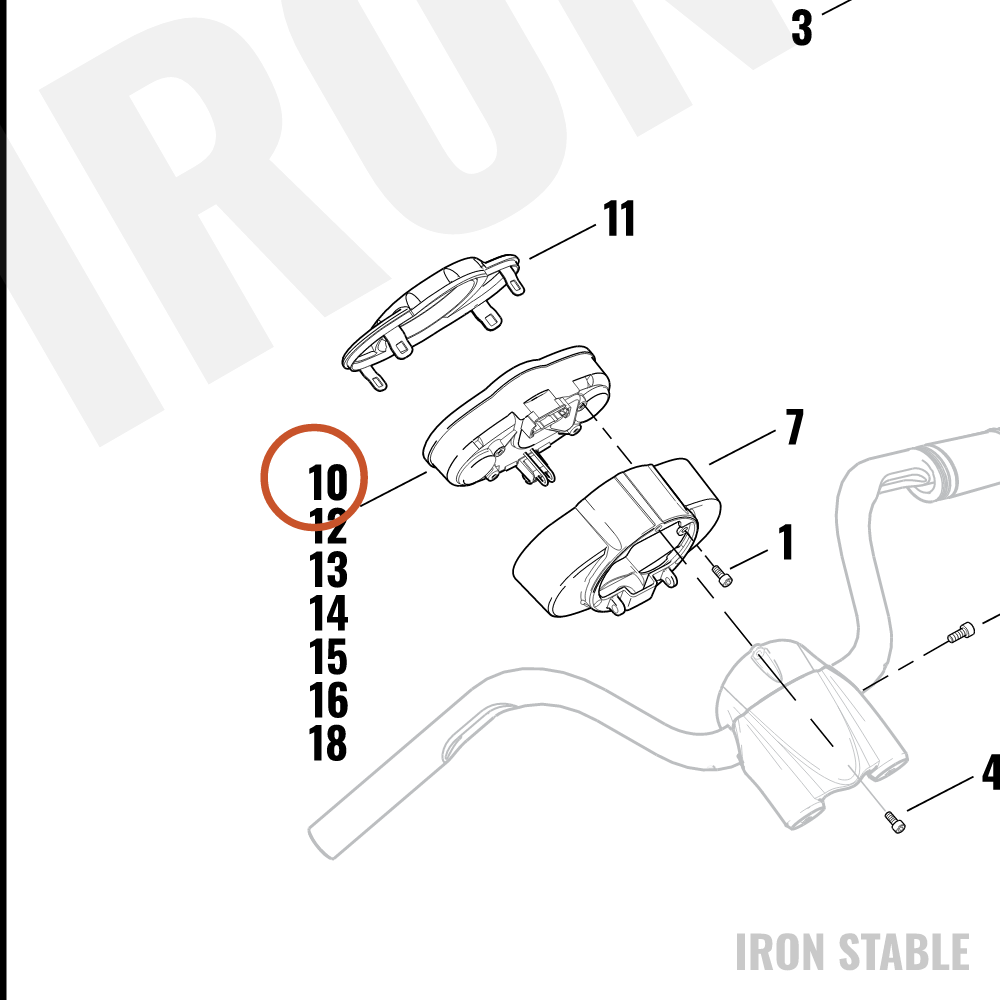 Harley-Davidson Instr Cluster, Mph