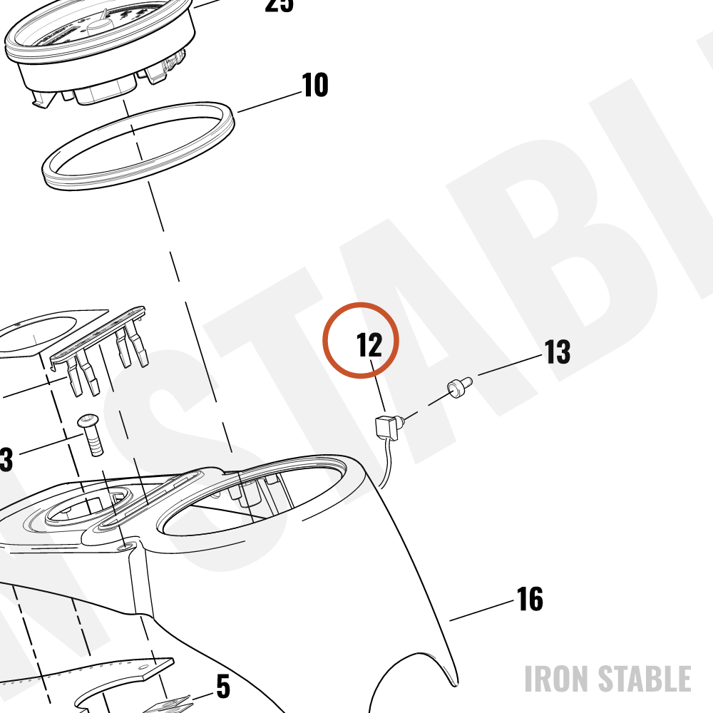 Harley-Davidson Switch Assembly, Trip Rest 12.5 In