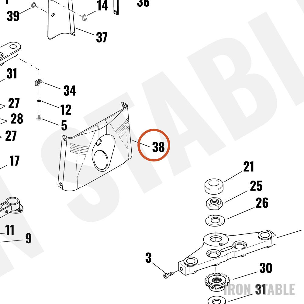Harley-Davidson Front Panel, Triple Clamp/Chrome